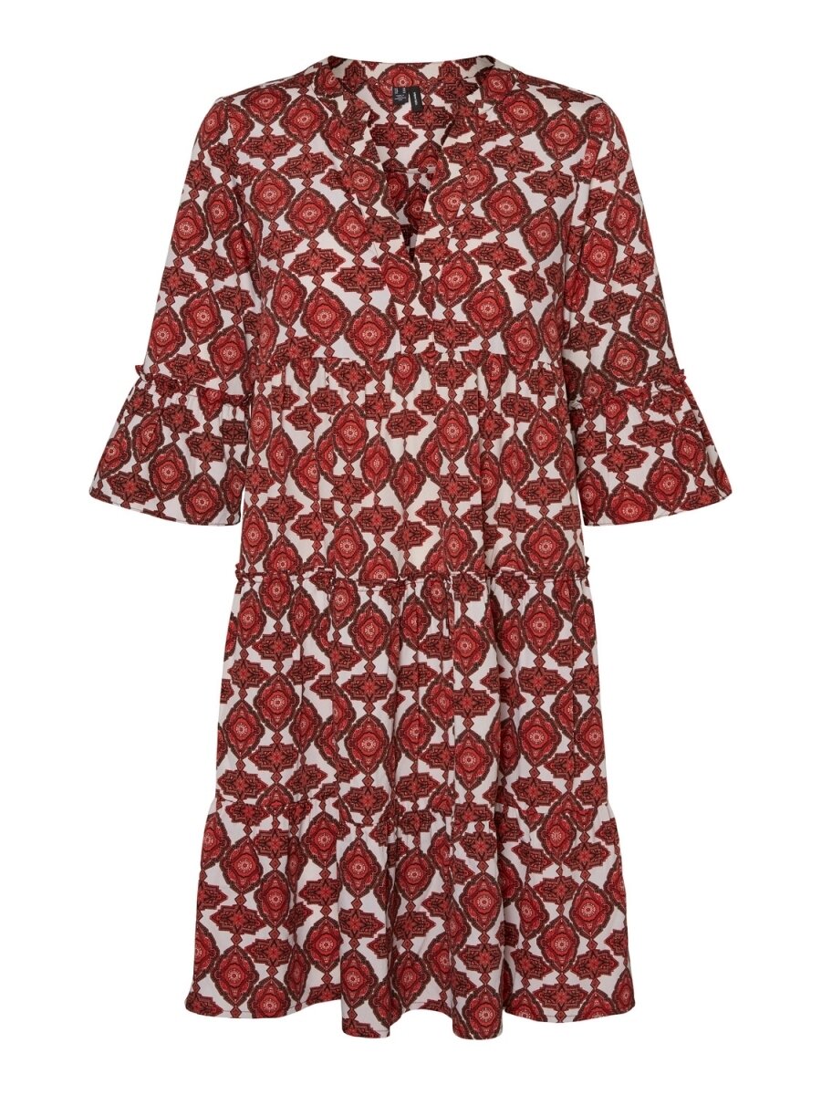 VMPARIA DICHTE 34 DRESS WVN GA Birch/DICTHE/BLACK