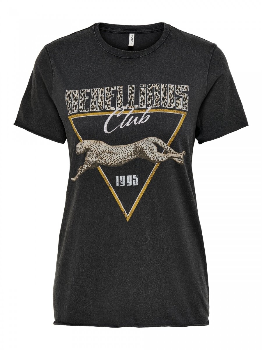 ONLLUCY LIFE REG S/S CLUB/THING TOP JRS Black