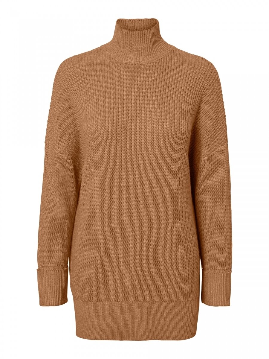 VMRUBERTA LS HIGHNECK BLOUSE GA BF Tobacco Brown