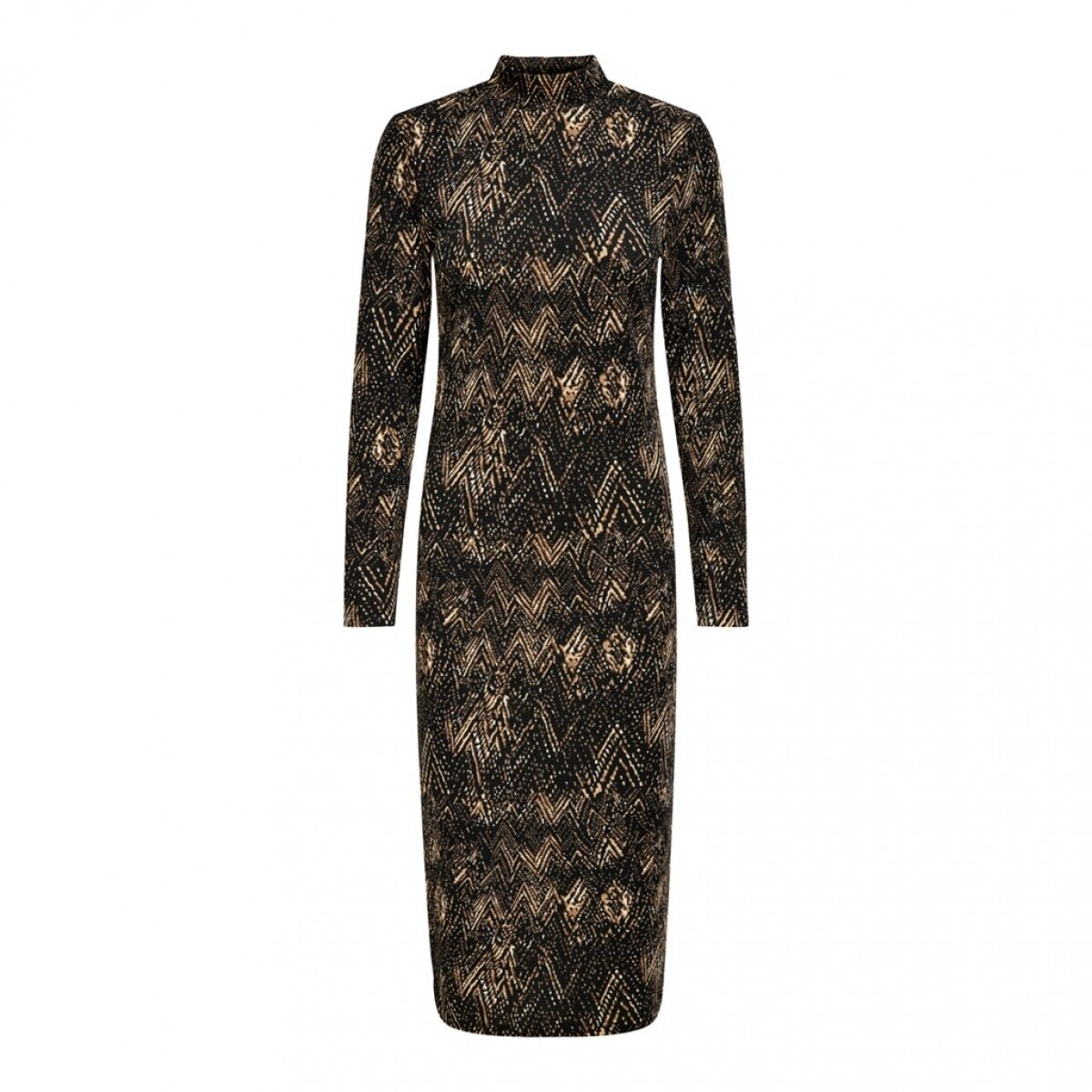 JDYCHRISTY L/S DRESS JRS RPT Black/GOLD