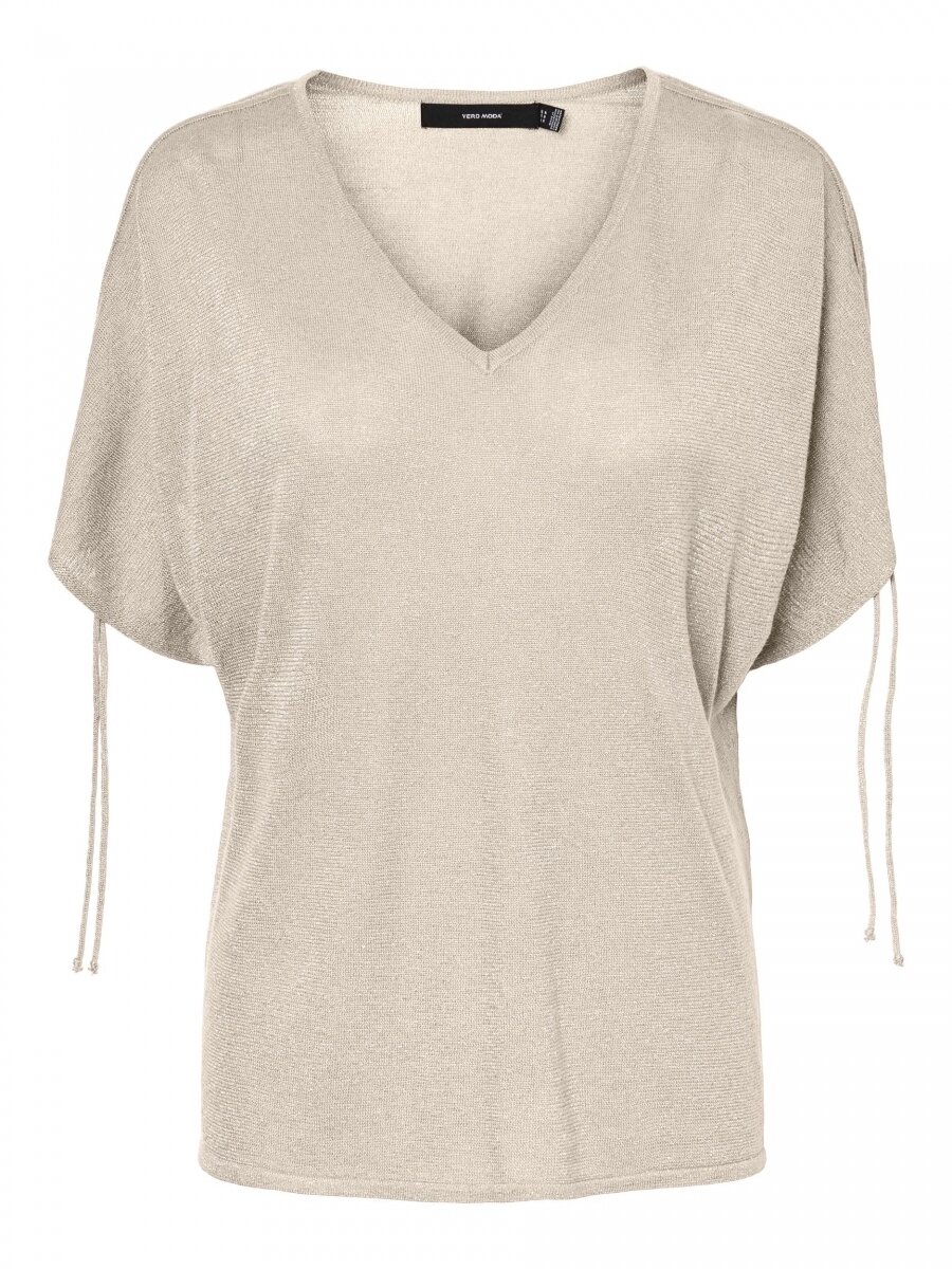 VMVICAERO SS DRAWSTRING BLOUSE GA Birch