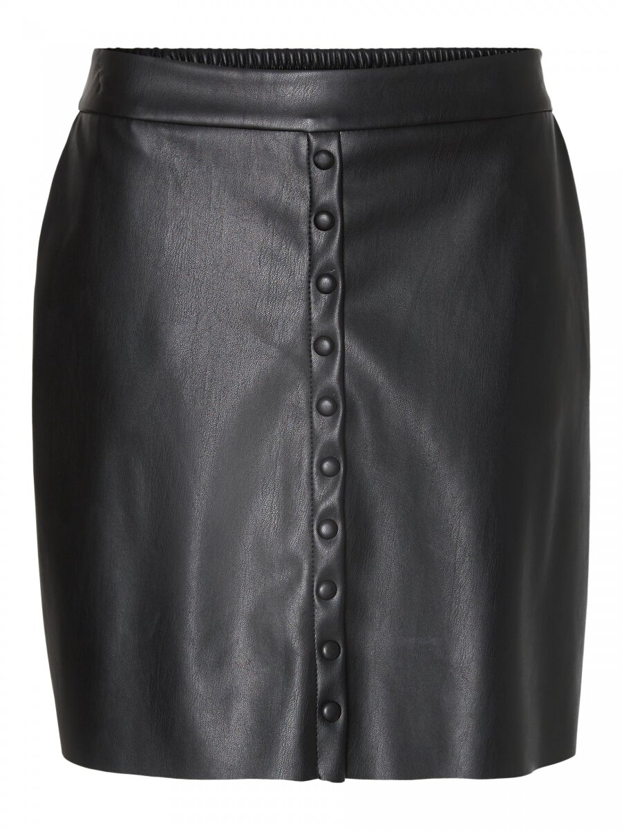 VMBUTTERALLY HW SHORT COATED SKIRT Black