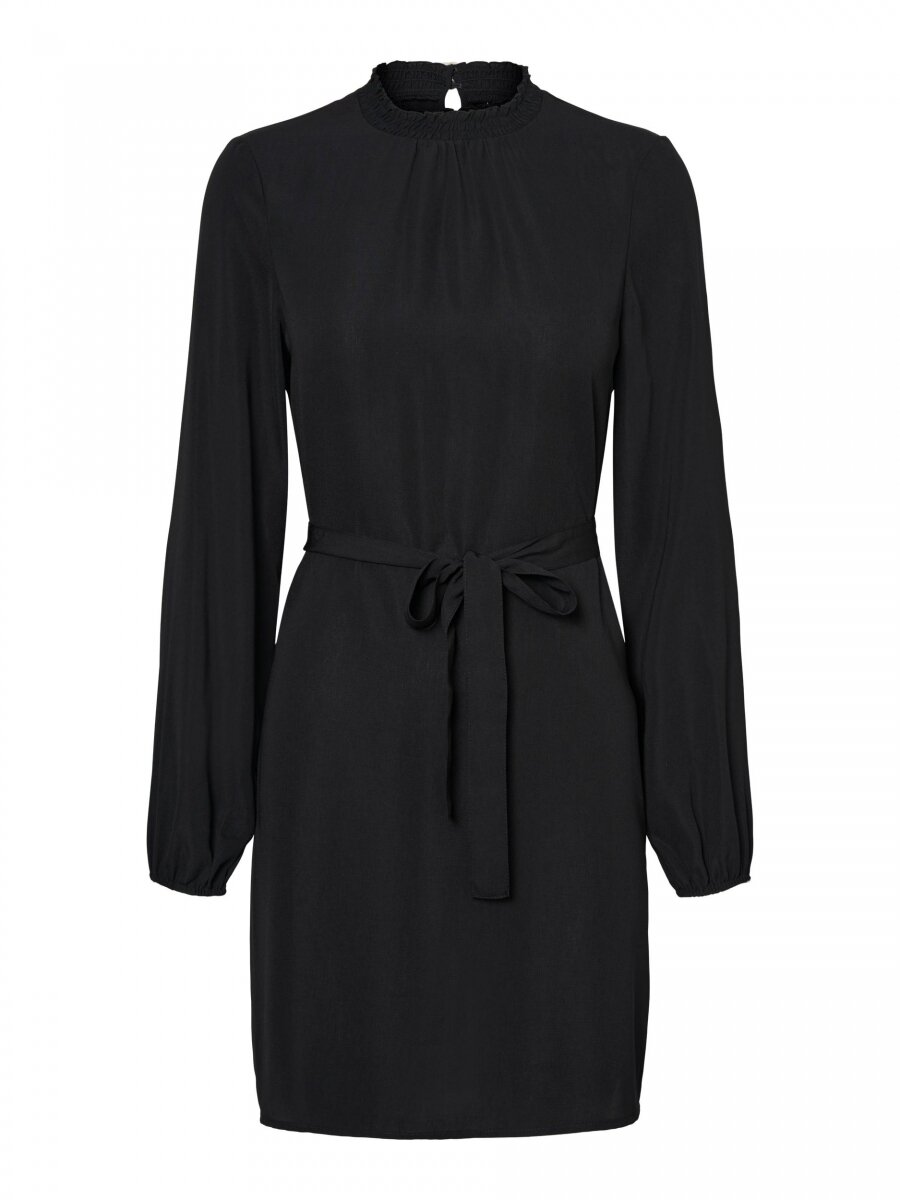 VMBOA L/S HIGHNECK SHORT DRESS WVN GA BF Black