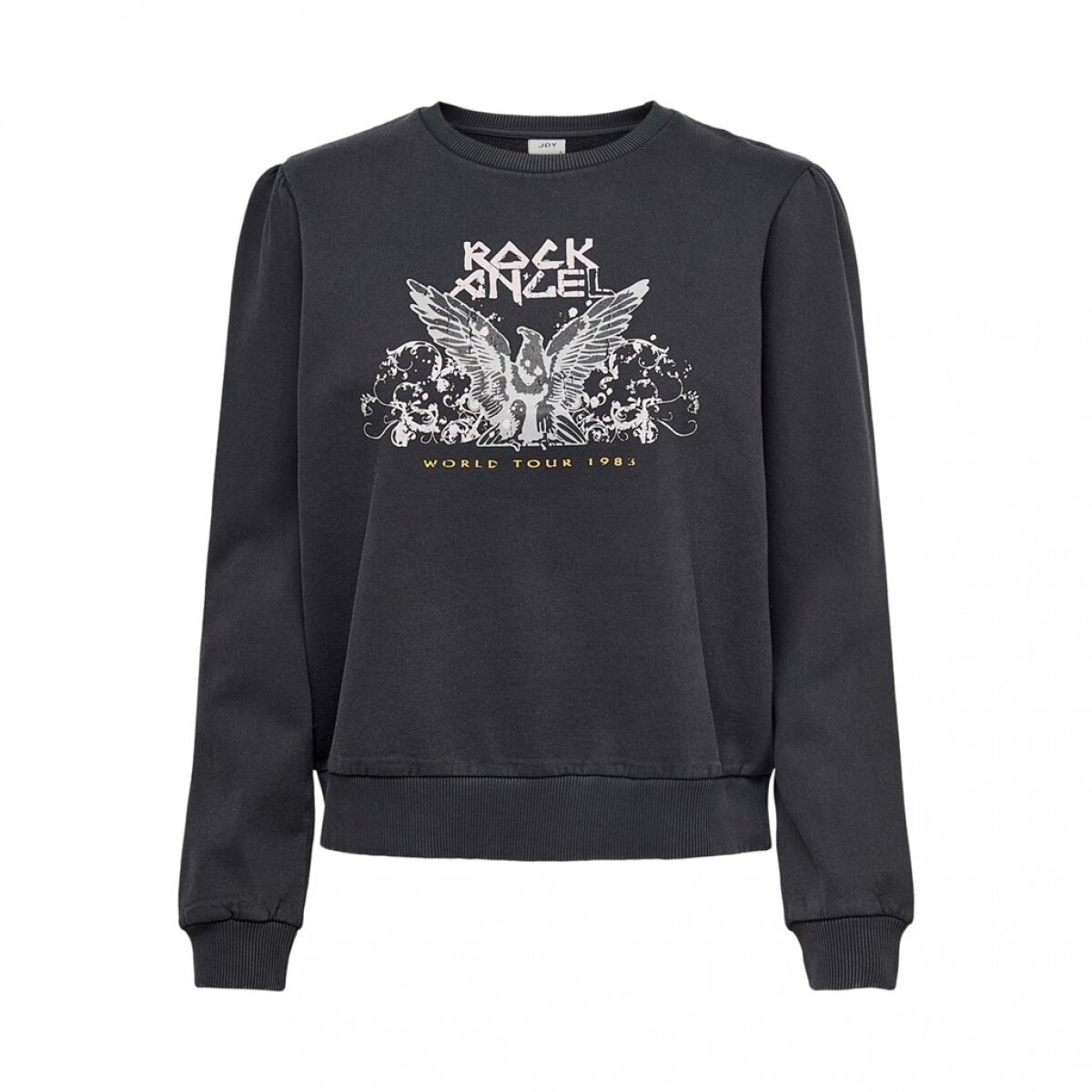 JDYAMY LIFE L/S PRINT SWEAT JRS Black / Rock Angel