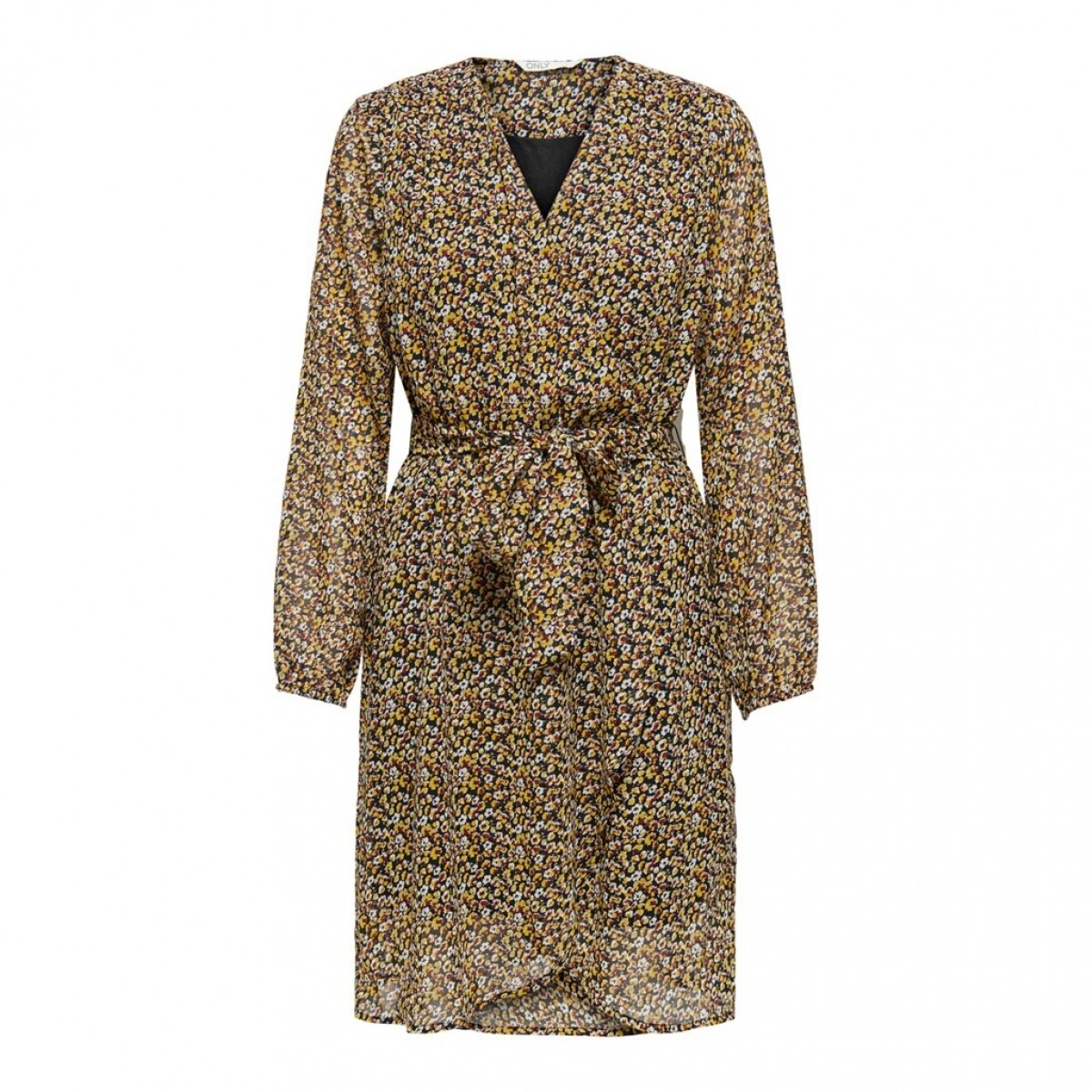 ONLY ju star ditsy wrap ls chiff Black