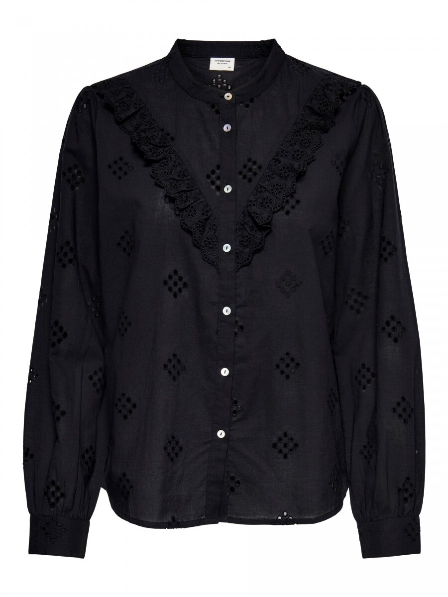 JDYROBERTA LIFE L/S LACE SHIRT WVN Blac