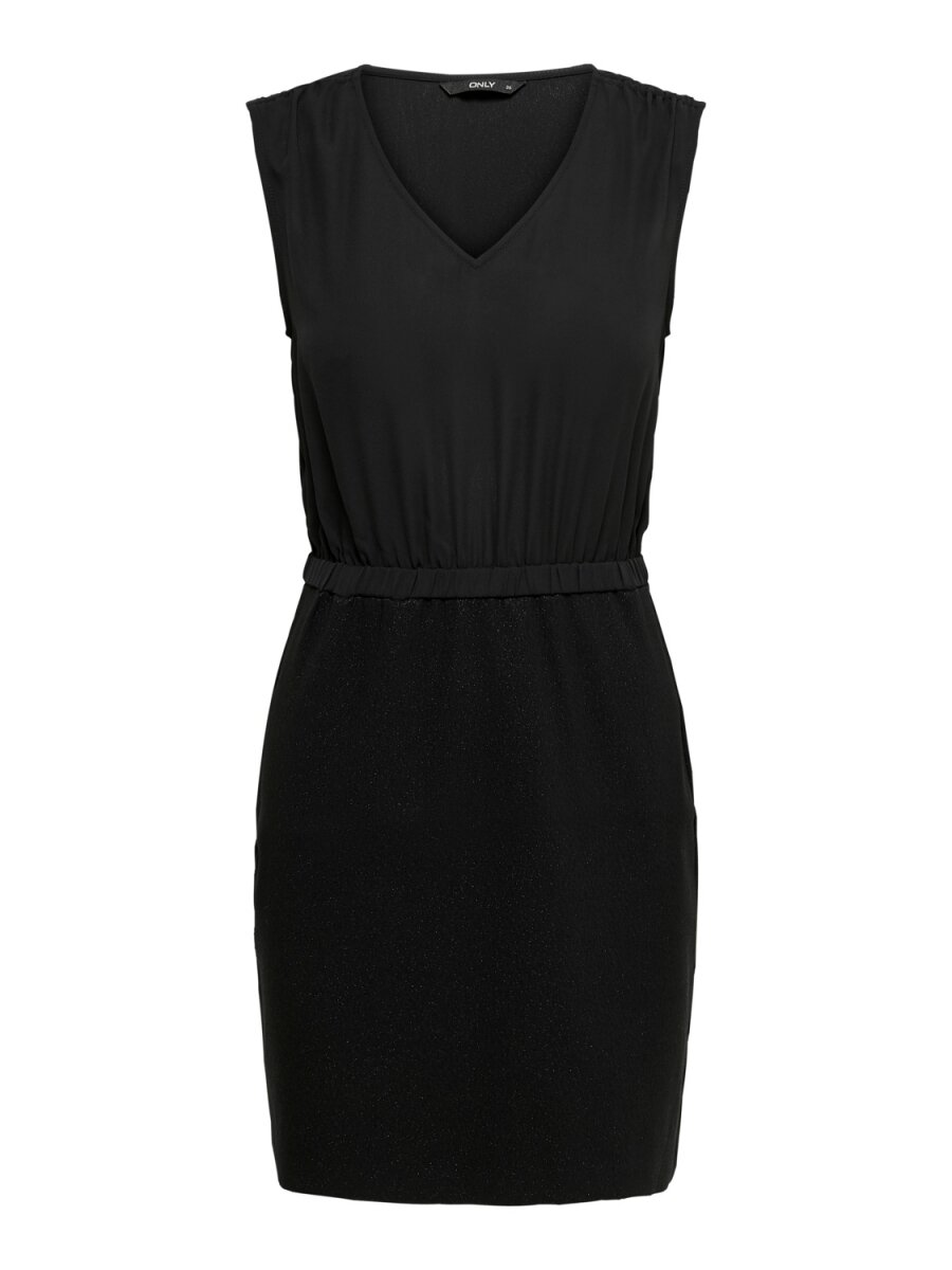 ONLSIMONE S/L SHORT DRESS WVN Black-leo jaquard black