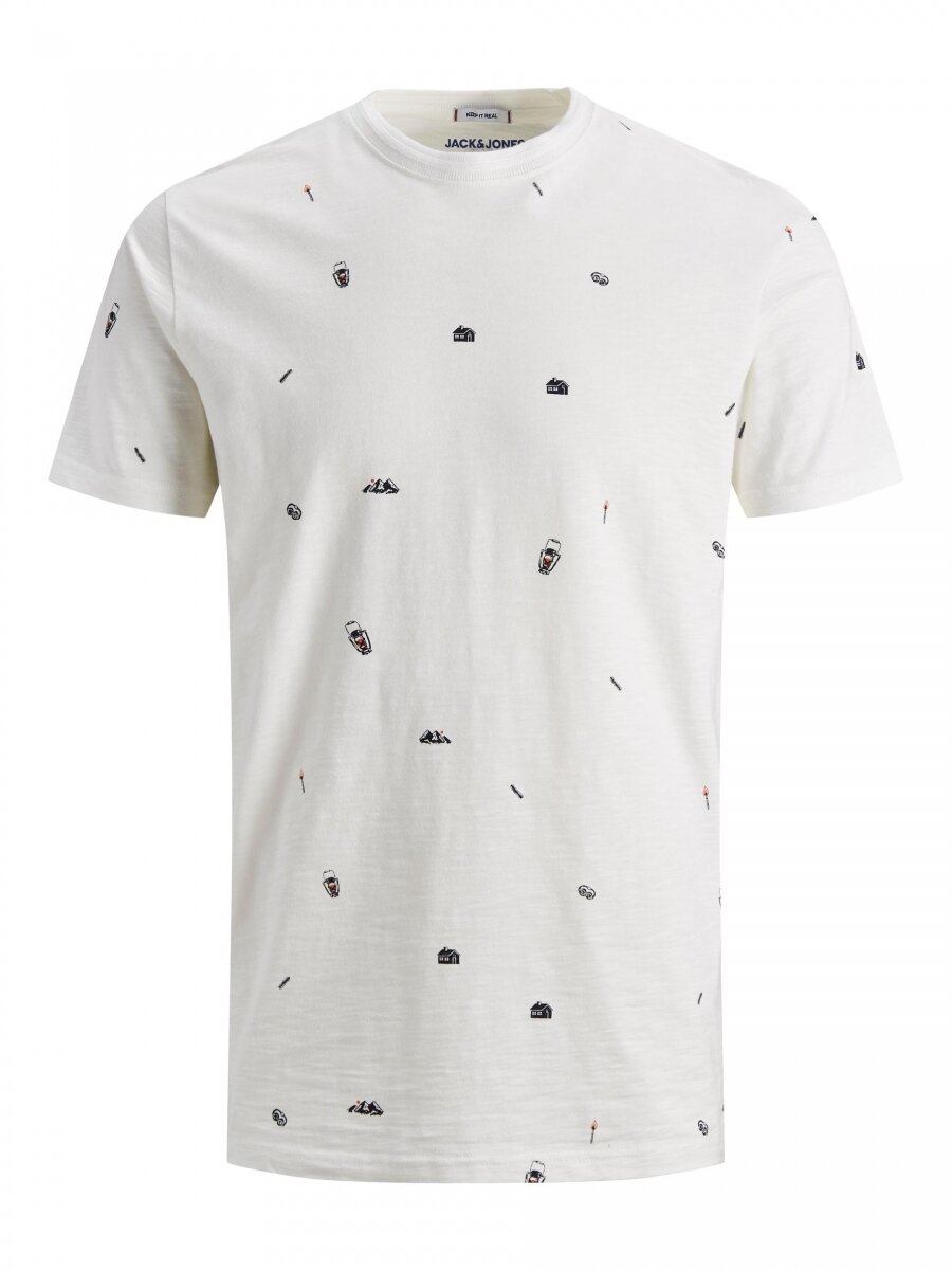 JORDELY TEE SS CREW NECK Cloud Dancer/SLIM FI