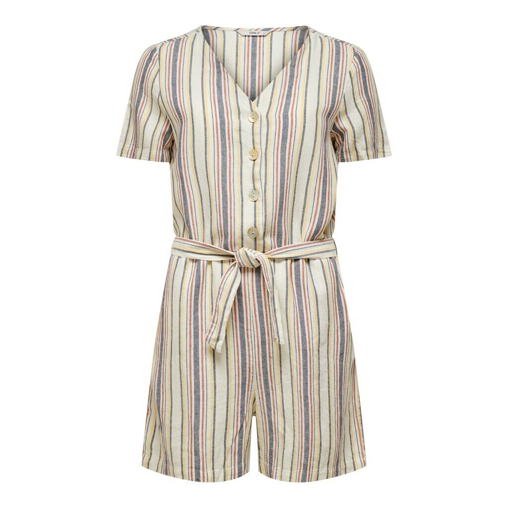 ONLALFINA S/S PLAYSUIT WVN Cloud Dancer/FEMME