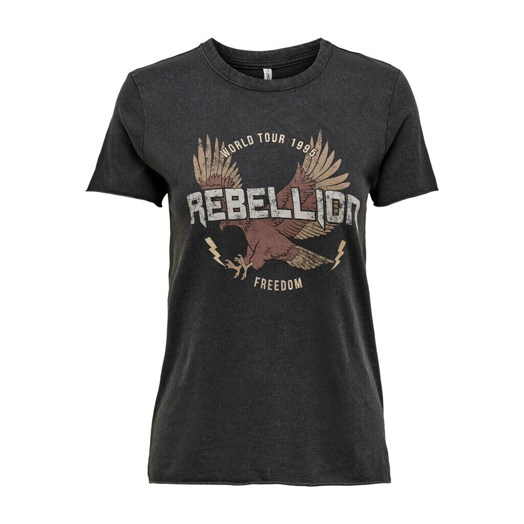 ONLMANOUK LIFE REG S/S ANIMAL TOP JRS Black