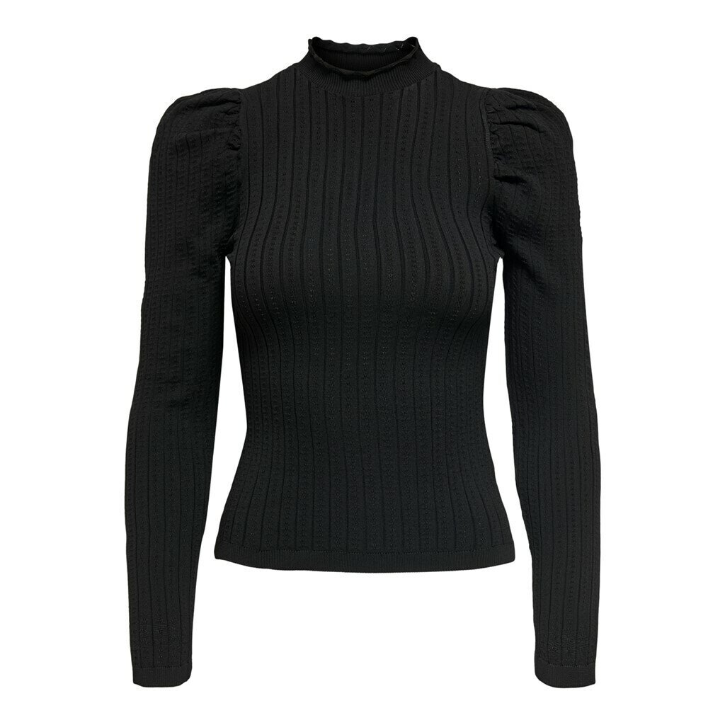 ONLY pull sally rib pof funnel ls knit Black