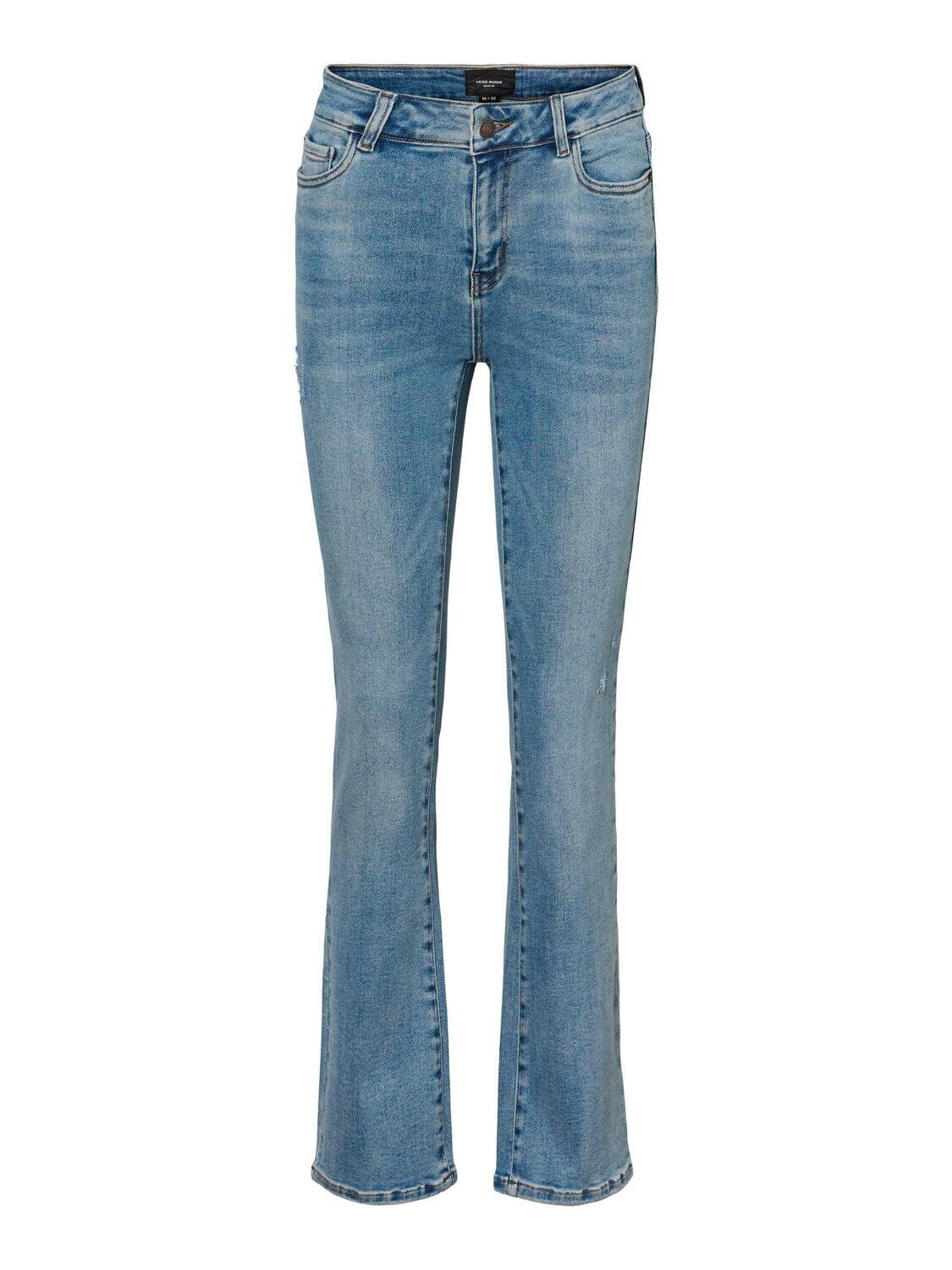 VMSHEILA MR SLIM FLARE JEANS GU339 medium blue denim