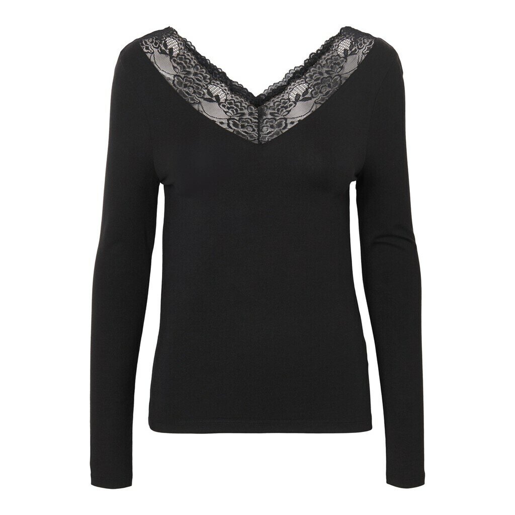 VMJAVA LS V-NECK TOP GA Black