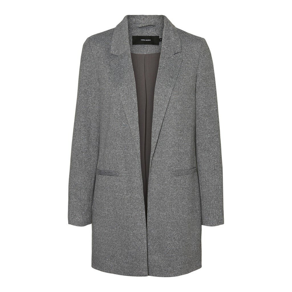 VMJANEY L/S LONG BLAZER NOOS Dark Grey Melange