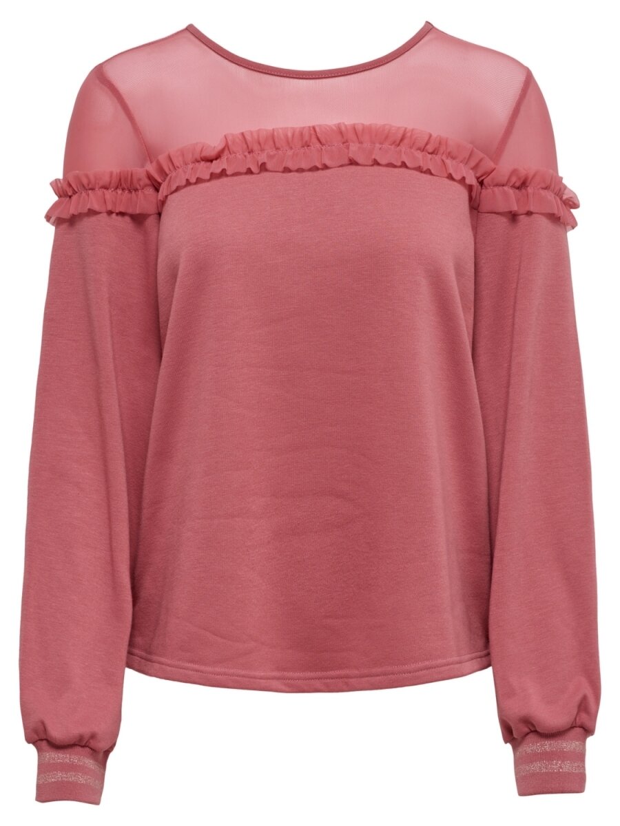 ONLCHERRY L/S O-NECK SWT Baroque Red