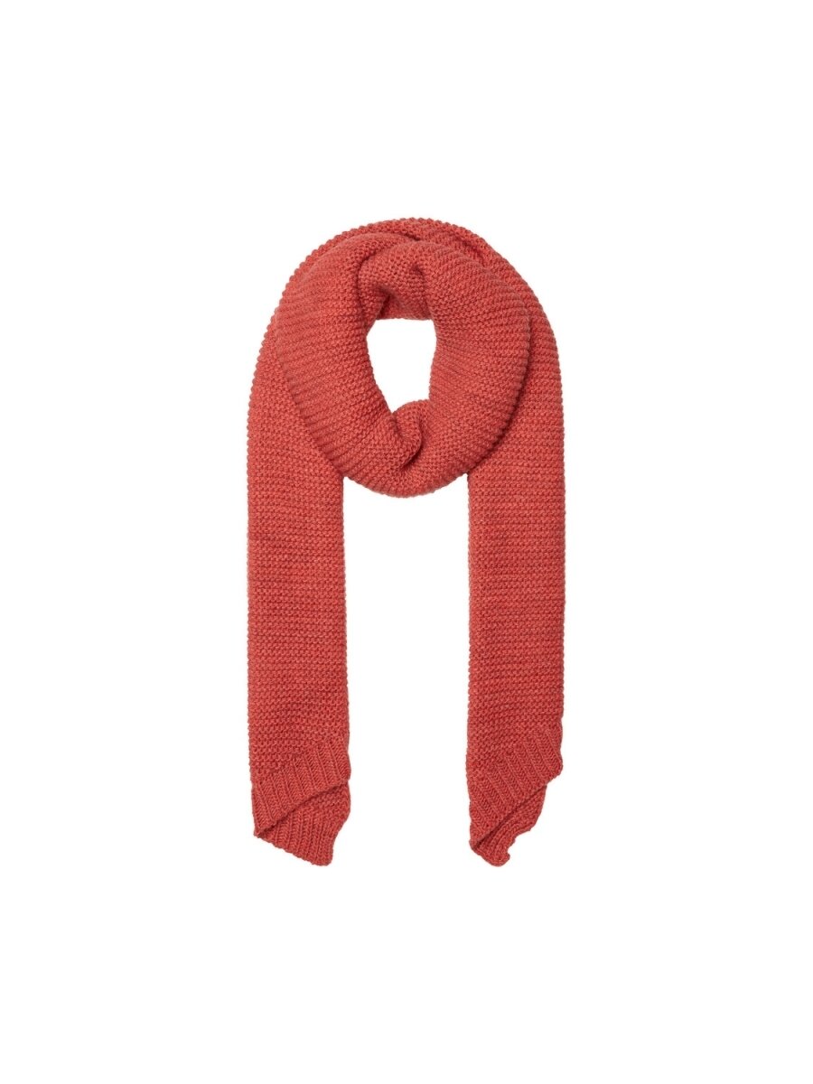 PCDACE LONG WOOL SCARF NOOS Cranberry