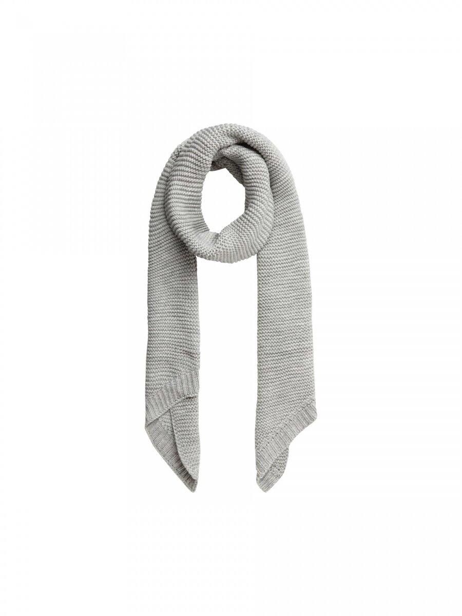 PCDACE LONG WOOL SCARF NOOS LT GREY M