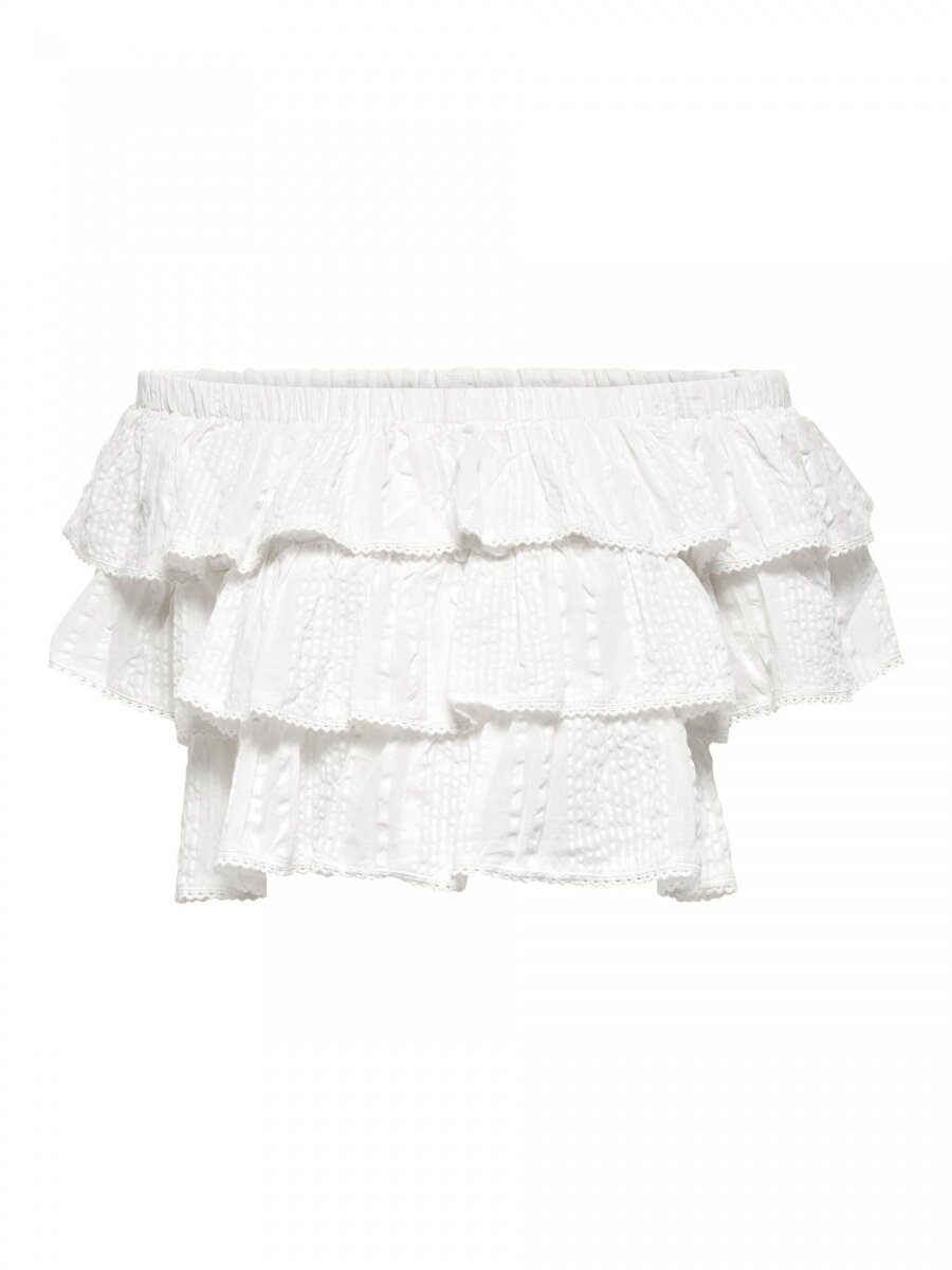ONLALYSSA LIFE OFFSHOULDER SS DNM TOP FF Eggnog