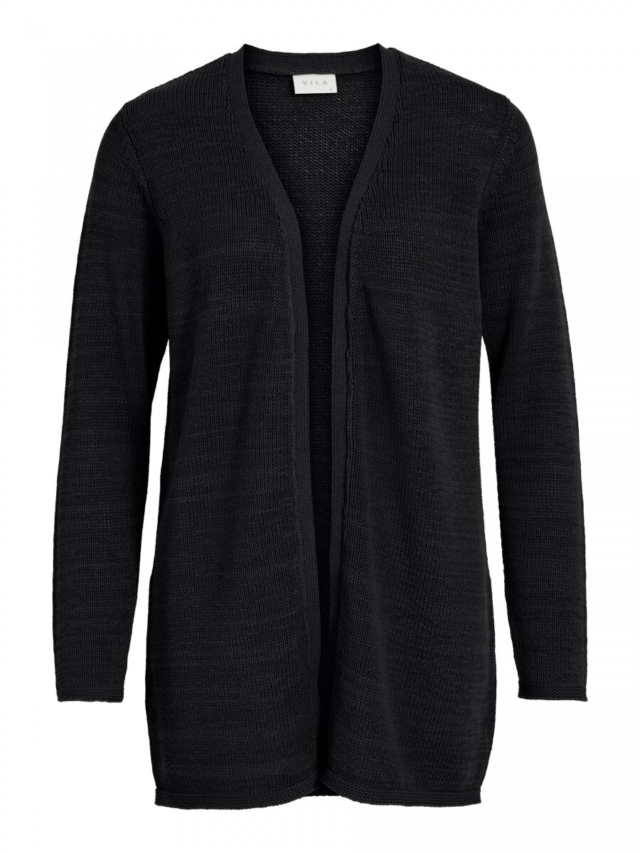VISINOA L/S OPEN KNIT CARDIGAN - NOOS Black