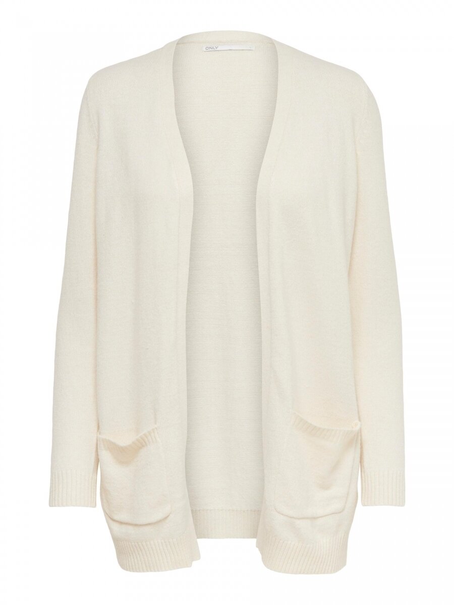ONLLESLY L/S OPEN CARDIGAN KNT NOOS Whitecap Gray/W. MEL