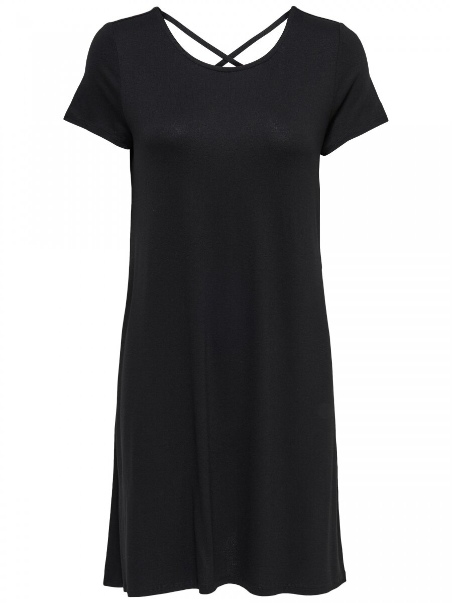 ONLBERA BACK LACE UP S/S DRESS JRS NOOS Black