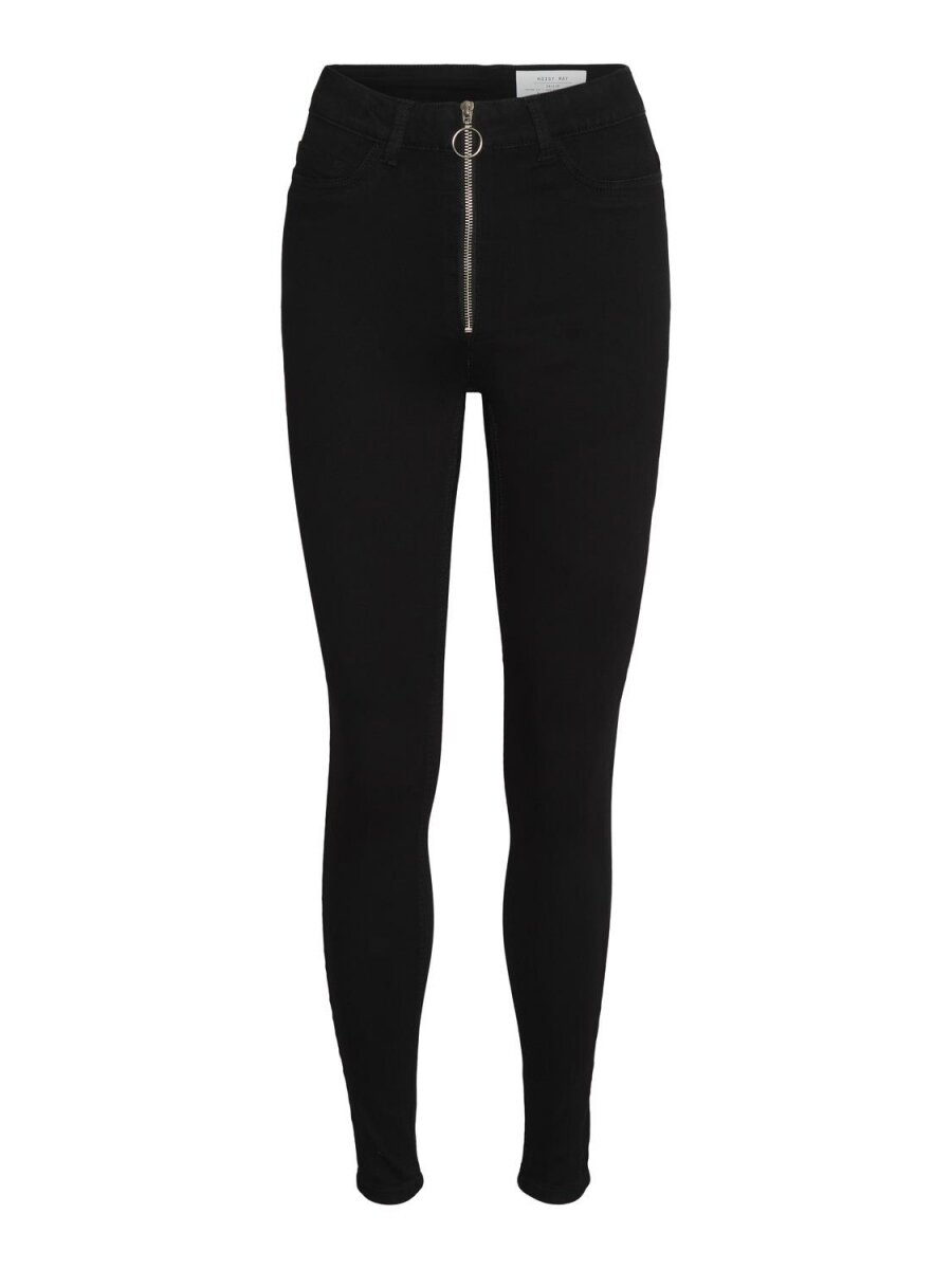 NMCALLIE HW SKINNY ZIP JEANS VI071BL n Black Denim