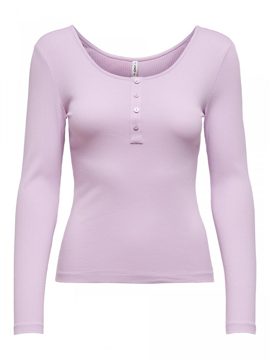 ONLSIMPLE LIFE L/S BUTTON TOP JRS Orchid Bloom