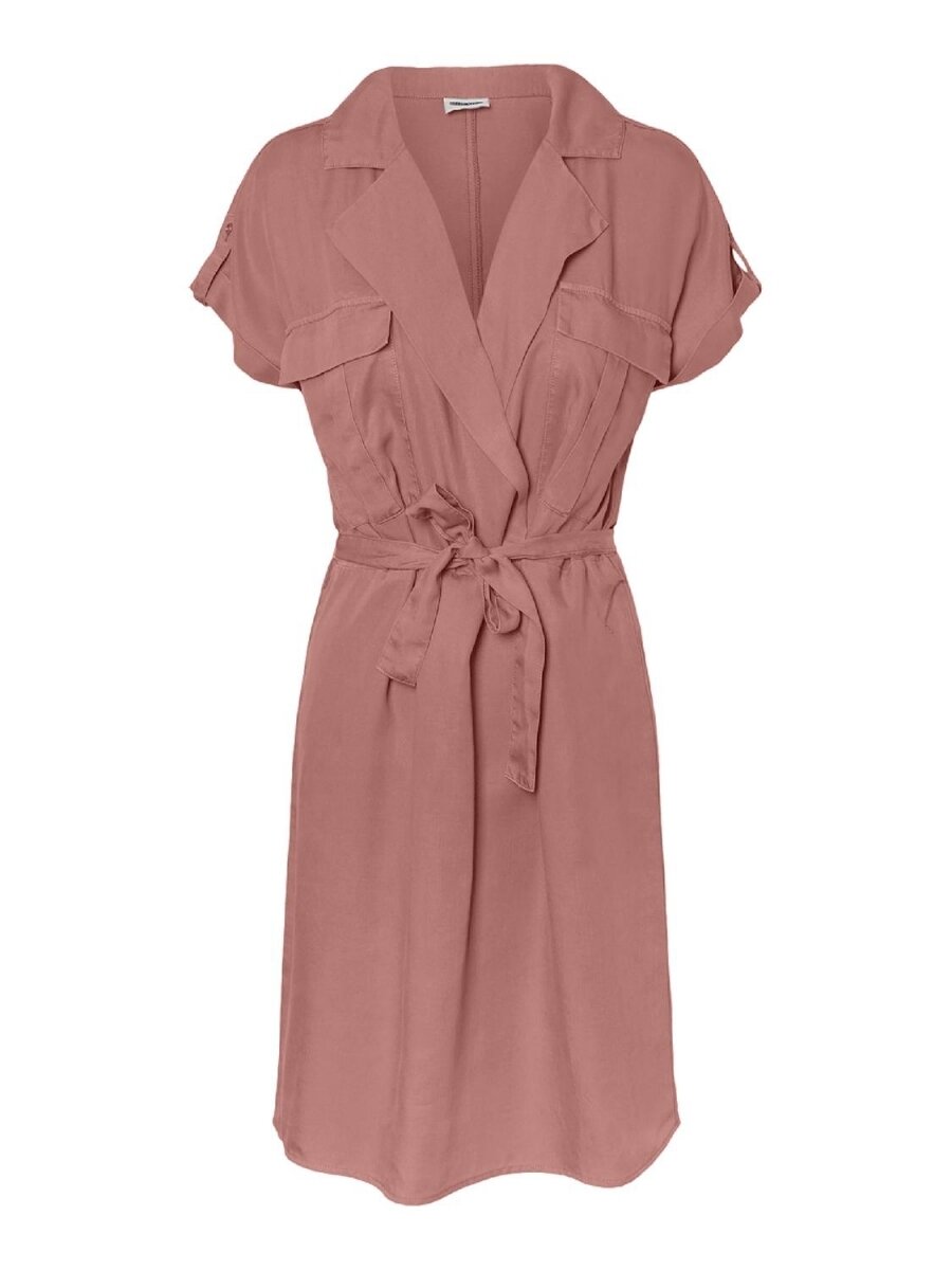 NMVERA S/S ENDI TENCEL SHIRT DRESS CLR Old Rose