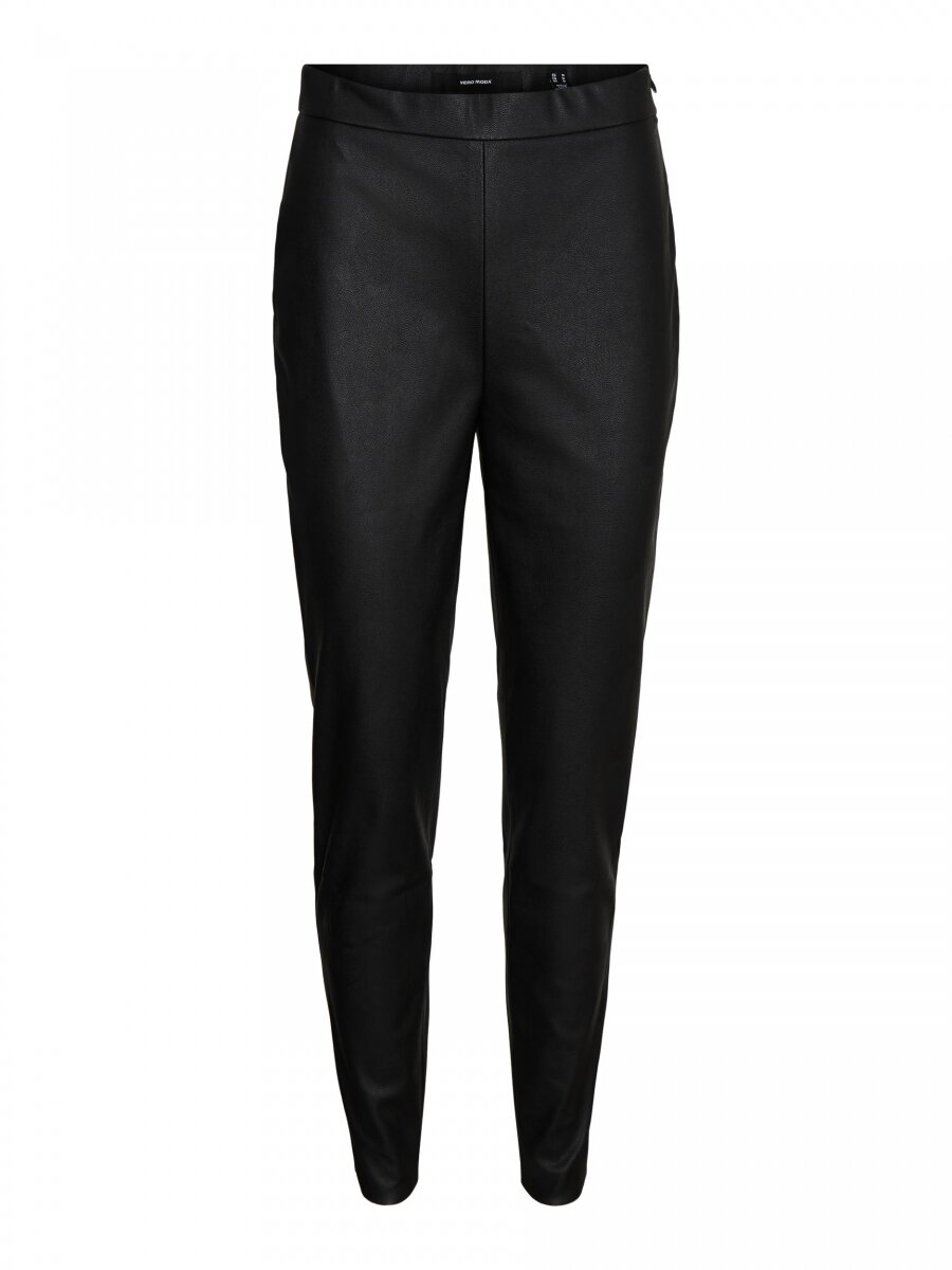 VMJANNI HW PU LEGGING NOOS Black