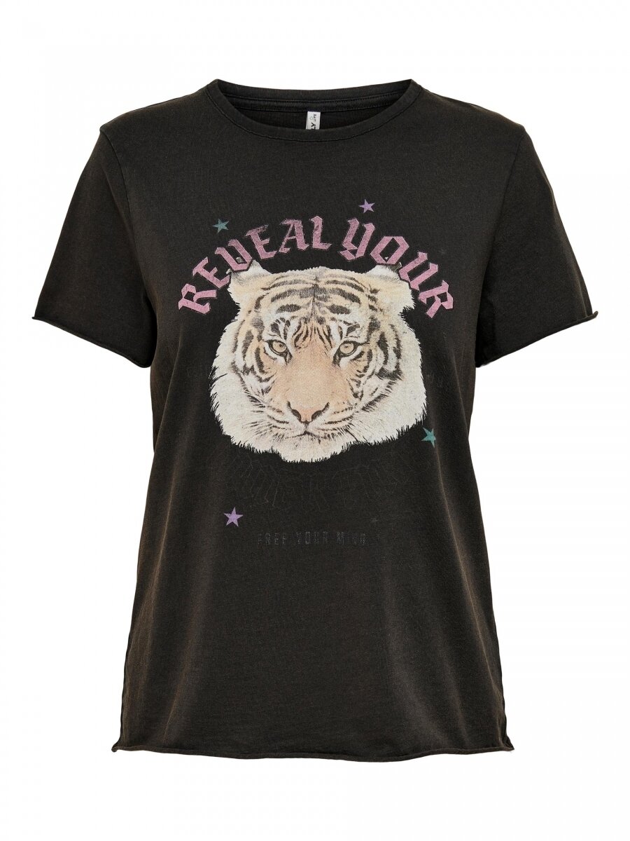 ONLLUCY LIFE S/S REVEAL/REBEL TOP BOX J Black/Reveal