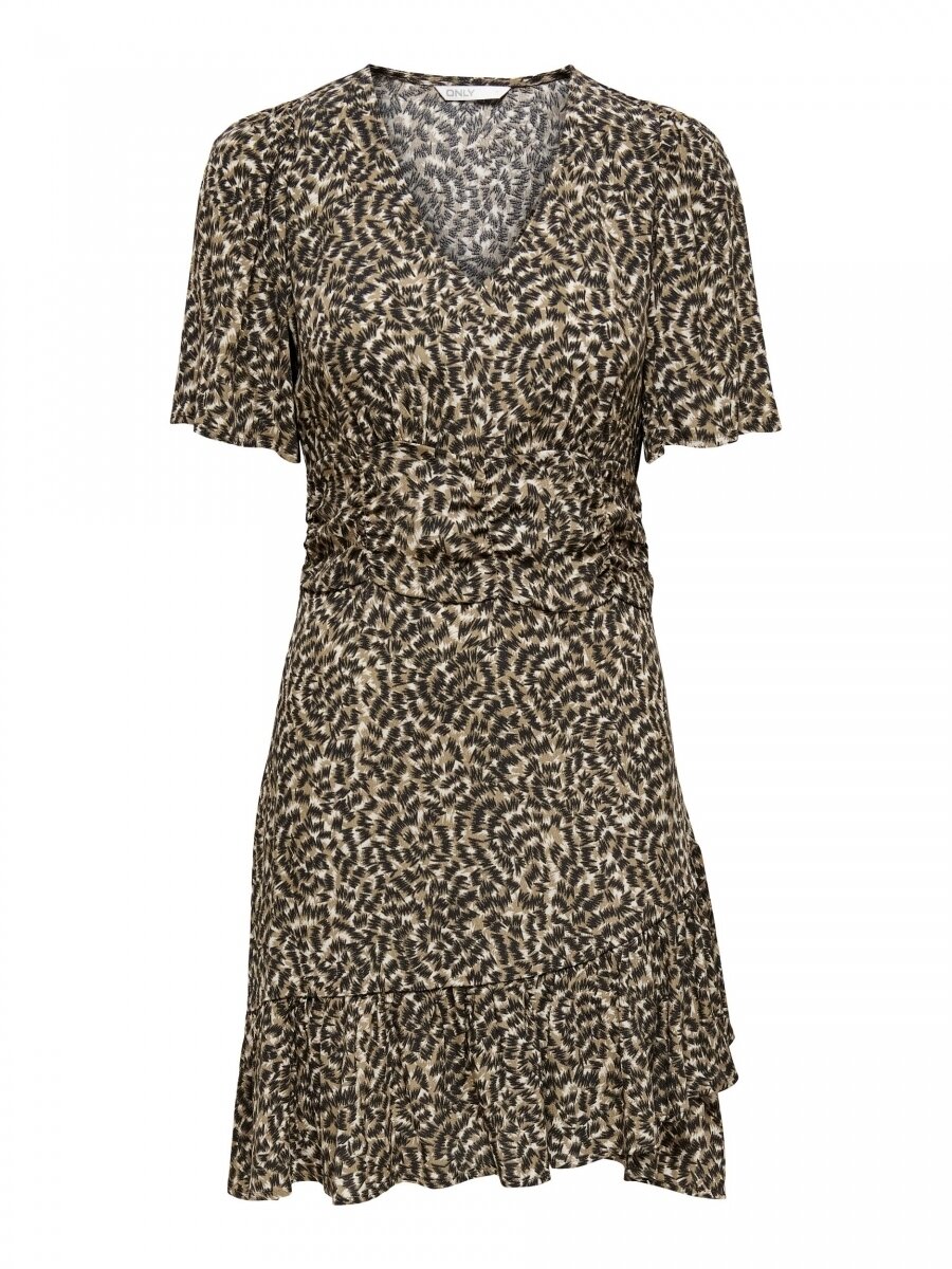 ONLANNEMONE S/S SHORT DRESS WVN Pumice Stone