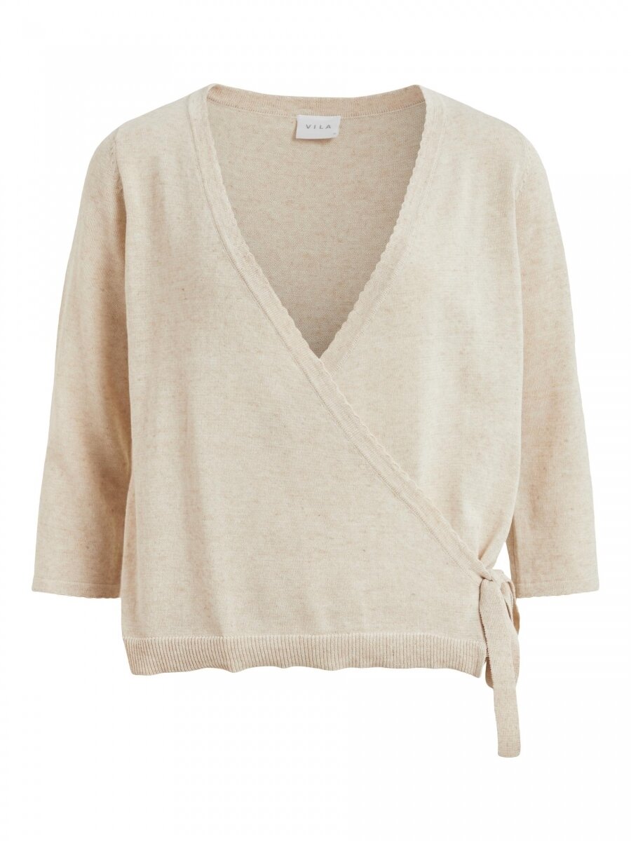 VIDENICE 3/4 SLEEVE KNIT TOP Super Light Natural