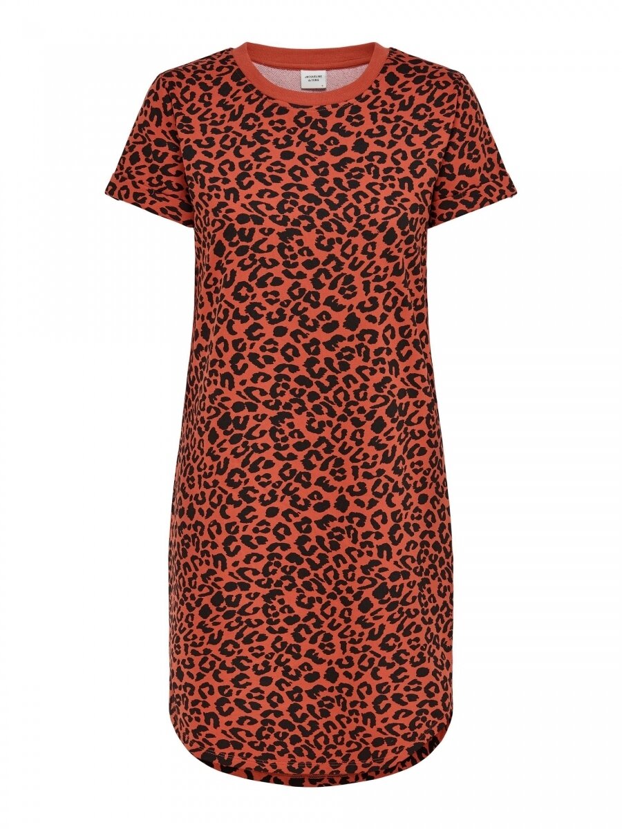 JDYIVY LIFE S/S LEO DRESS JRS Hot Sauce