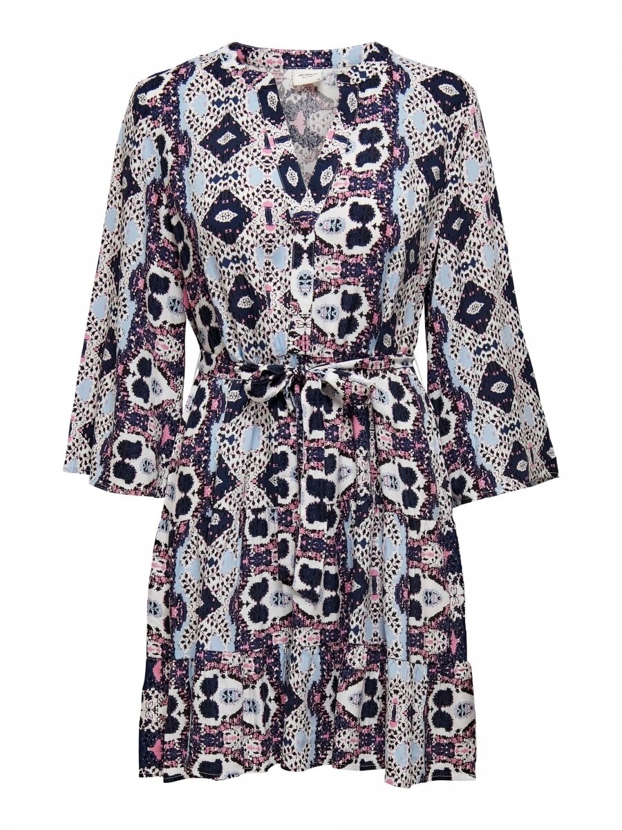 JDYJAYA LIFE 3/4 SHORT DRESS WVN Cloud Dancer/NIGHT S