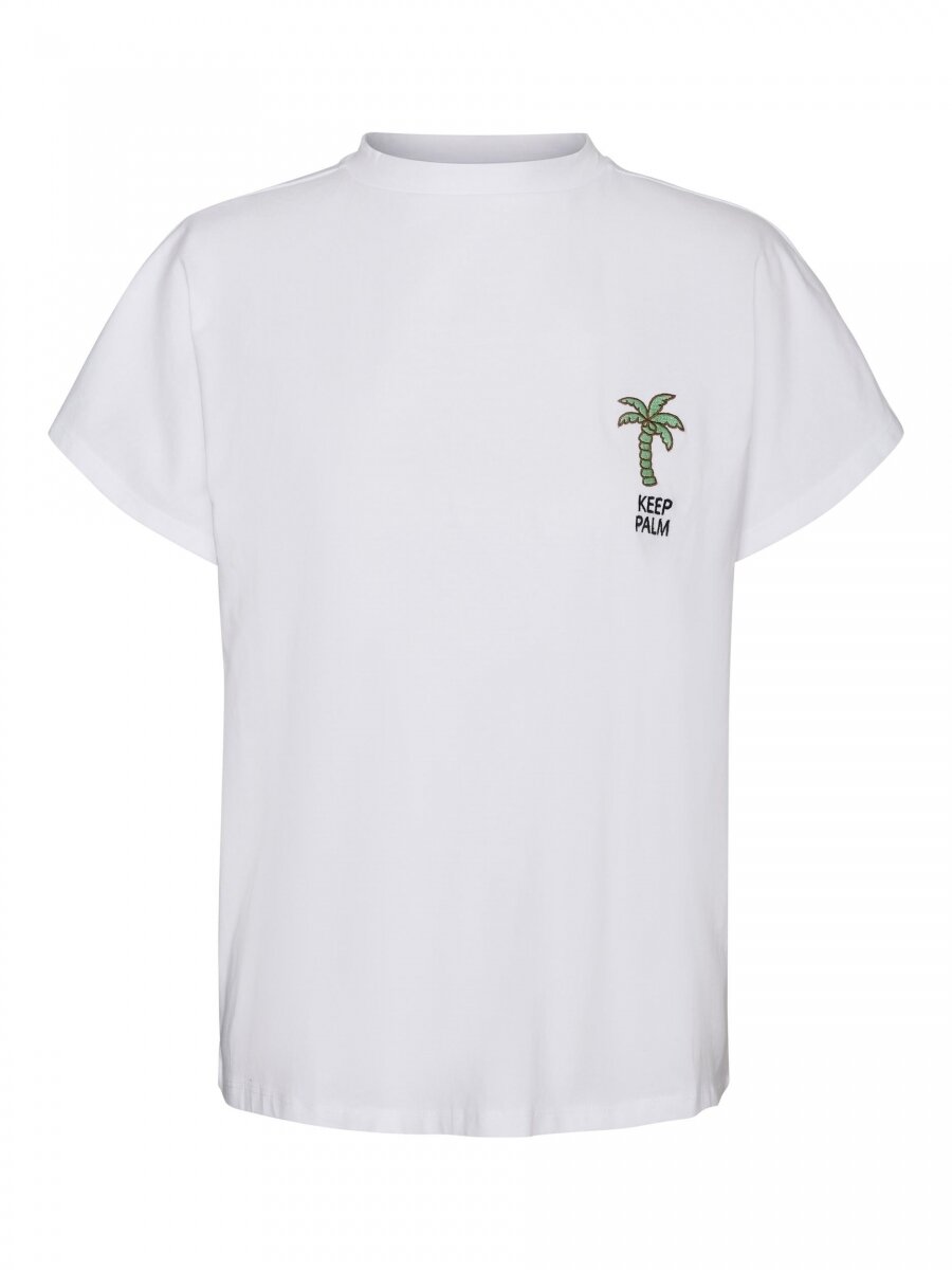 NMHAILEY S/L MIX TOP BG Bright White/KEEP PA