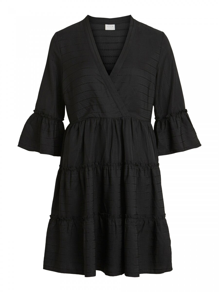 VIETNA 3/4 DRESS Black