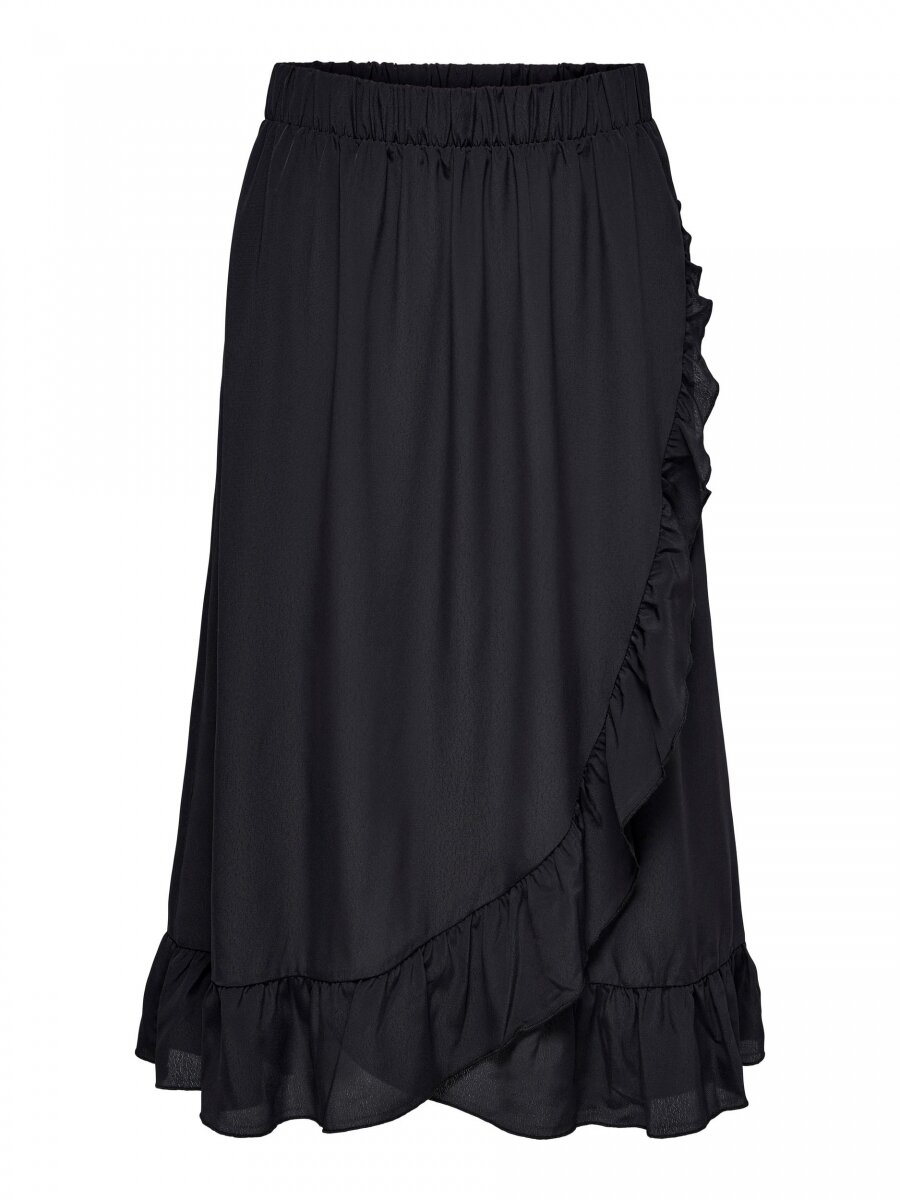 ONLSIA FLOUNCE SKIRT WVN Black