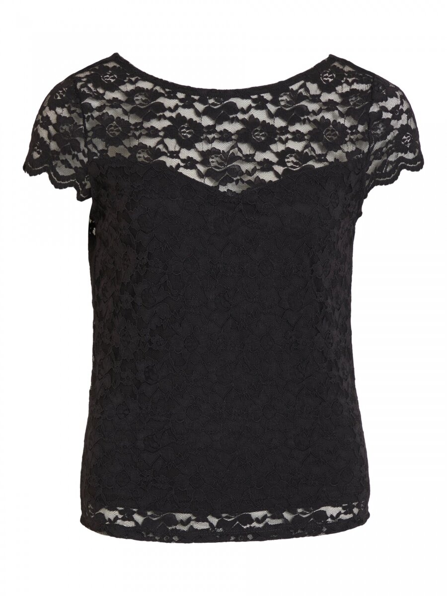 VIKALILA CAPSLEEVE LACE TOP - NOOS Black