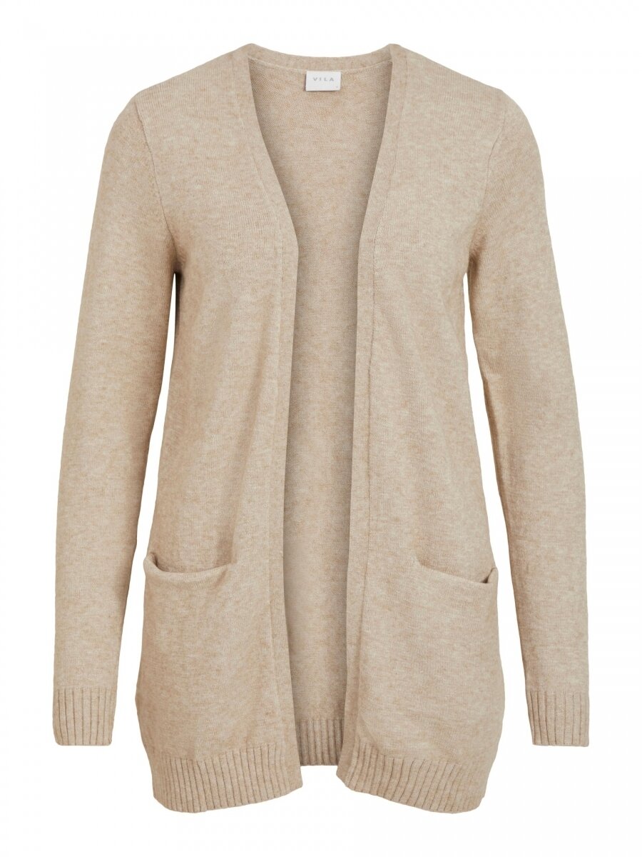 VIRIL OPEN L/S KNIT CARDIGAN - NOOS Natural Melange