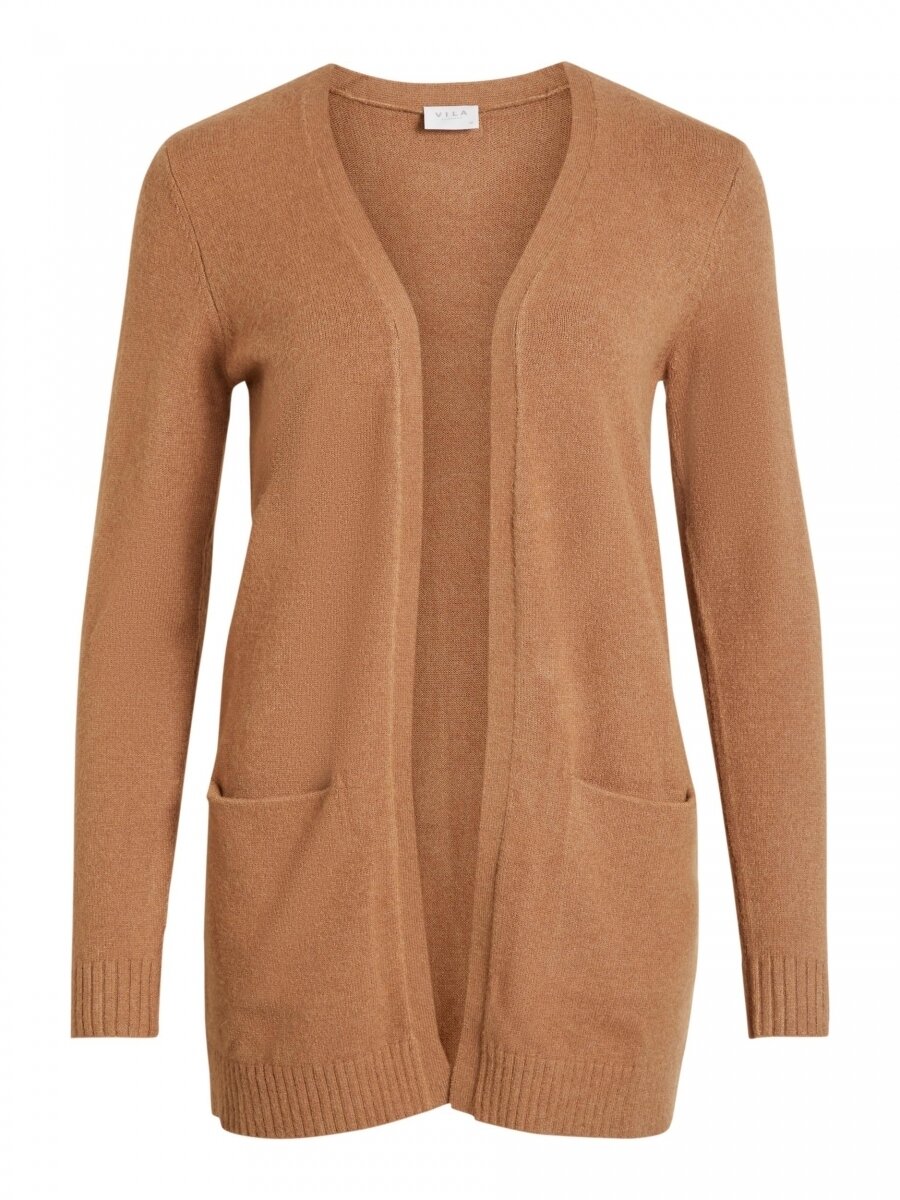 VIRIL OPEN L/S KNIT CARDIGAN - NOOS Tigers Eye MELANGE