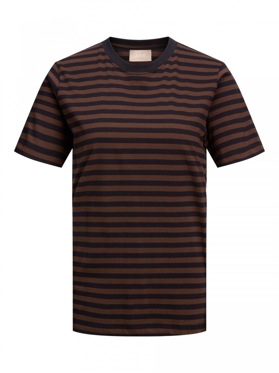 JXANNA SS REGULAR EVERY STRIPE TEE NOOS Demitasse/1x1 BLACK