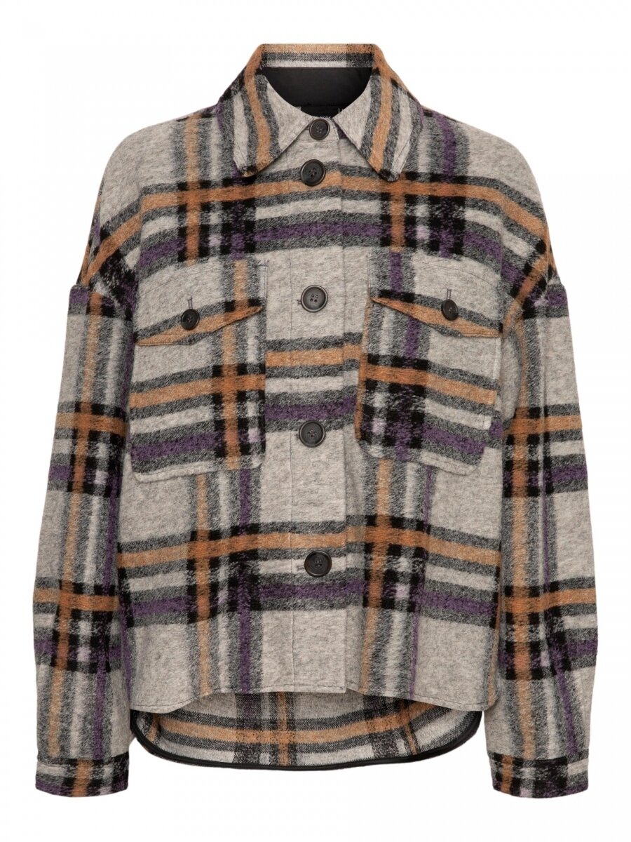 VMCHRISSIE SHORT CHECK SHIRT GA Hyacinth/TOBACCO BRO
