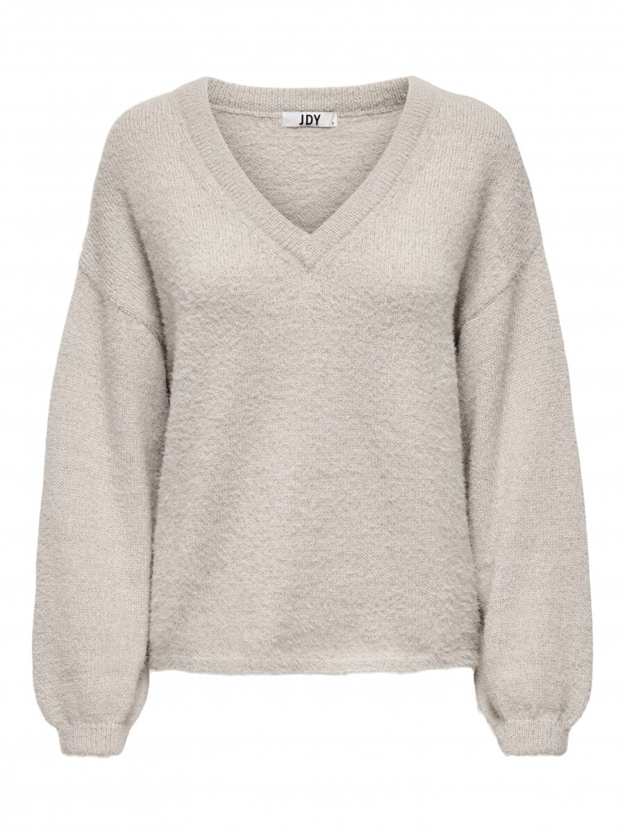 JDYALESSI LIFE L/S V-NECK PULOVER KNT Simply Taupe