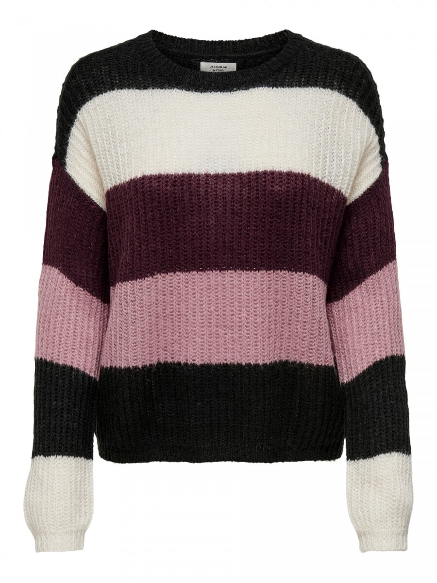 JDYBADUT L/S PULLOVER KNT Winetasting/STRIPES