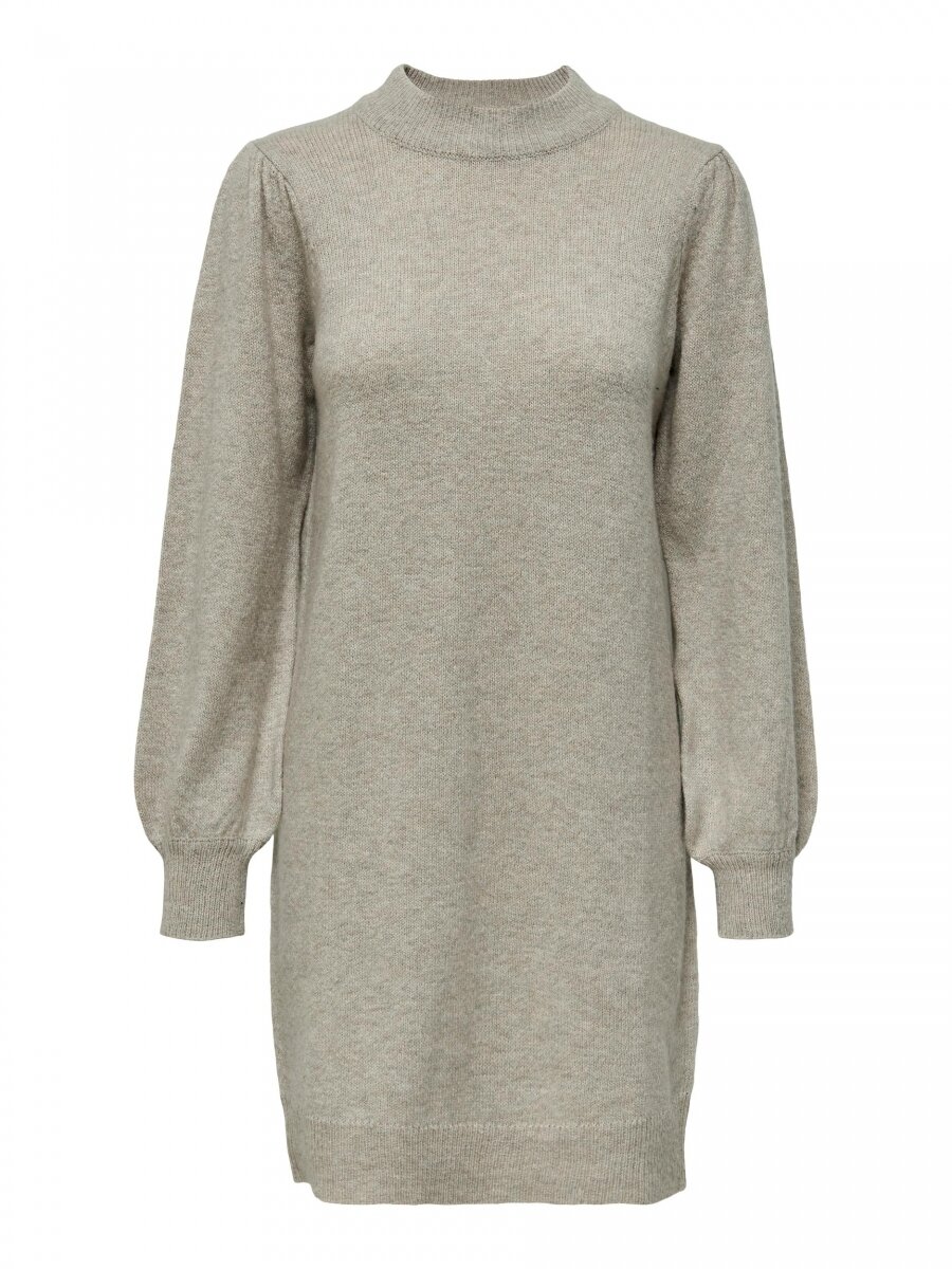 JDYRUE L/S HIGH NECK DRESS KNT NOOS Chateau Gray/MELANGE