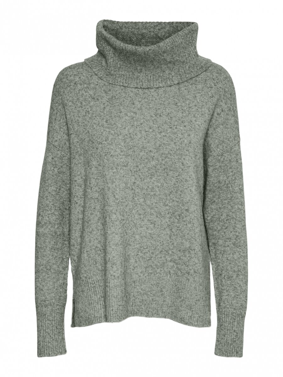 VMDOFFY LS COWLNECK BLOUSE GA NOOS Laurel Wreath-MELANGE