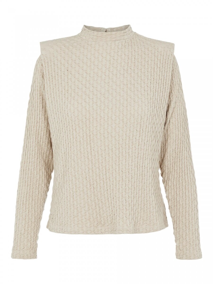 OBJSTELLA L/S TOP 117 Silver Gray/MELANGE