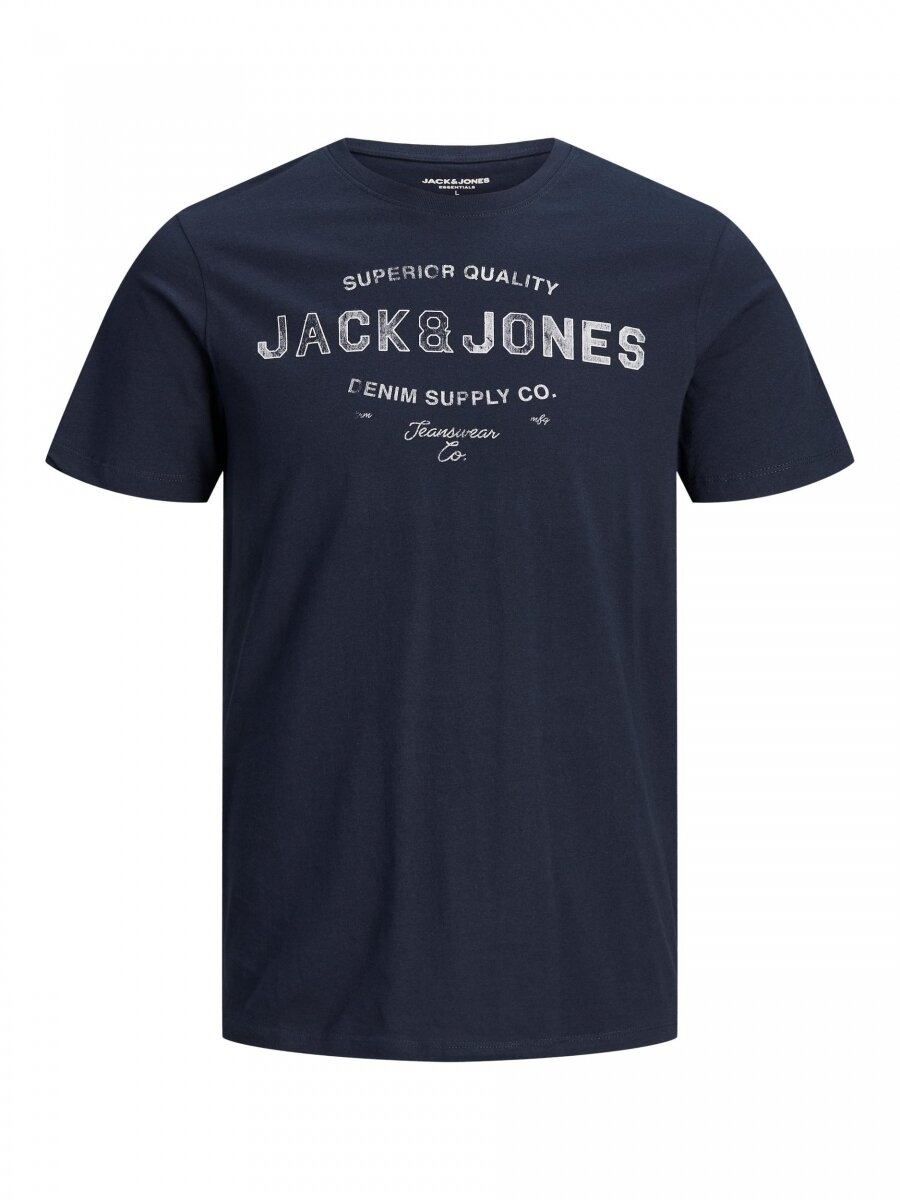 JJEJEANS TEE SS O-NECK NOOS 21/22 Navy Blazer/SLIM