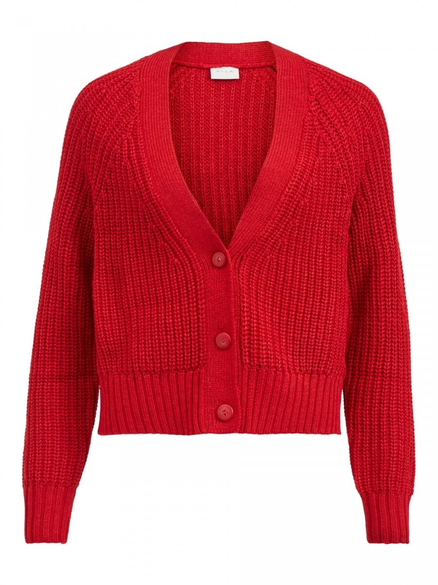 VIKILAN L/S KNIT CARDIGAN/SU Barbados Cherry