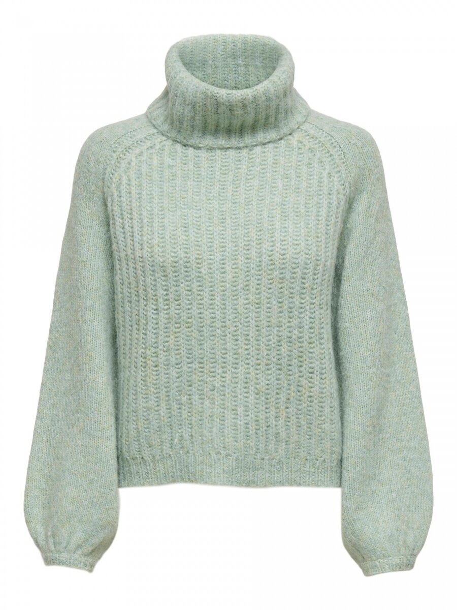 ONLSCALA L/S ROLLNECK PULLOVER KNT Frosty Green/W. MELA